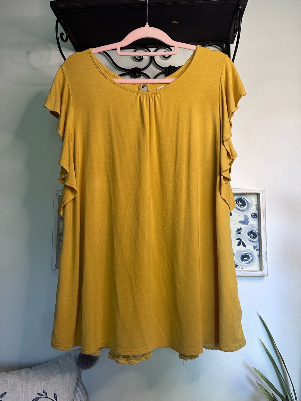 Matilda Jane Mustard Ruffle Sleeve Tunic